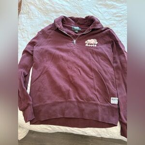 Burgundy roots quarter zip